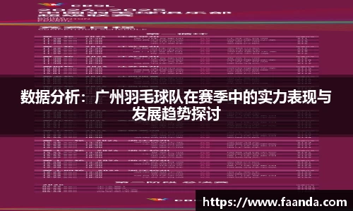 数据分析：广州羽毛球队在赛季中的实力表现与发展趋势探讨