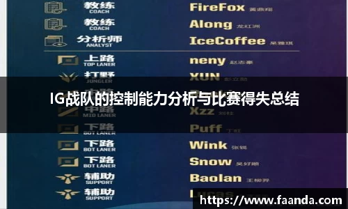 IG战队的控制能力分析与比赛得失总结